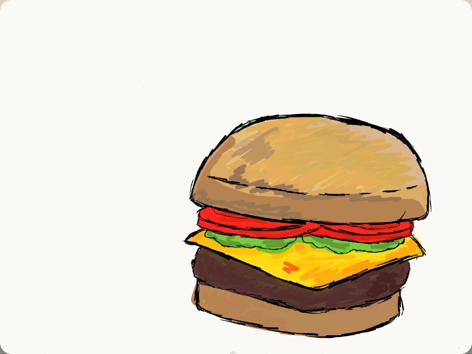 Drawing dinner eat