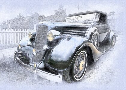 Old cars vintage cars Free illustrations
