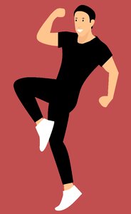 Cartoon character idea black t-shirt