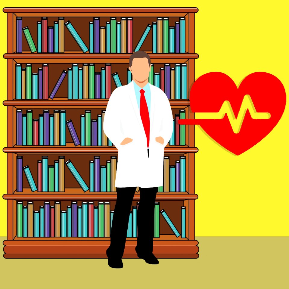 Clinic checkup cartoon character