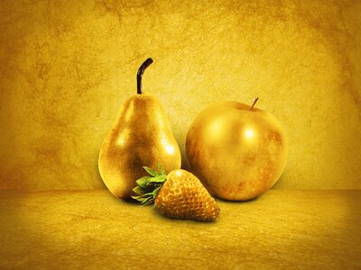 Gold background fruit golden background screen