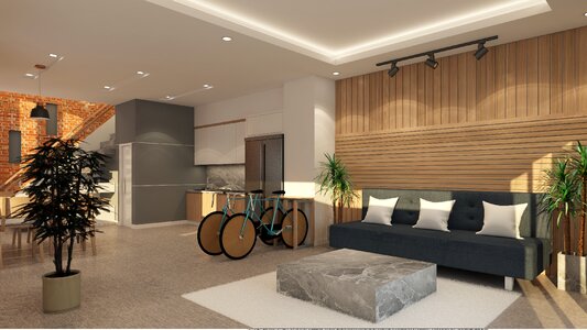 Rough style living room