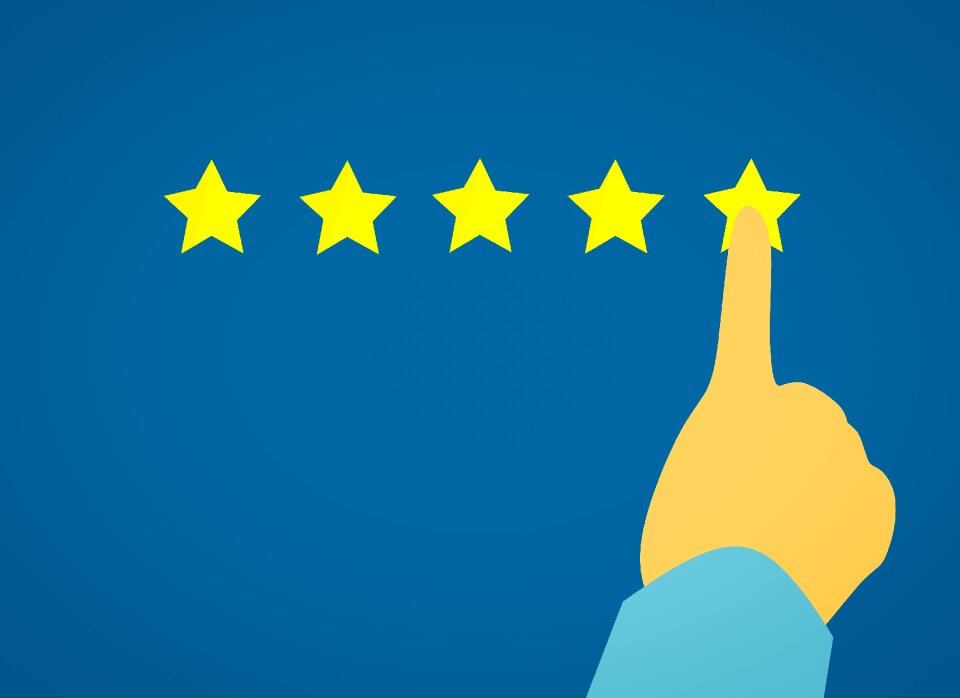 Services rating satisfaction hand