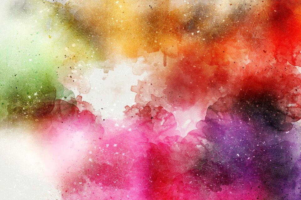 Watercolor vintage colorful
