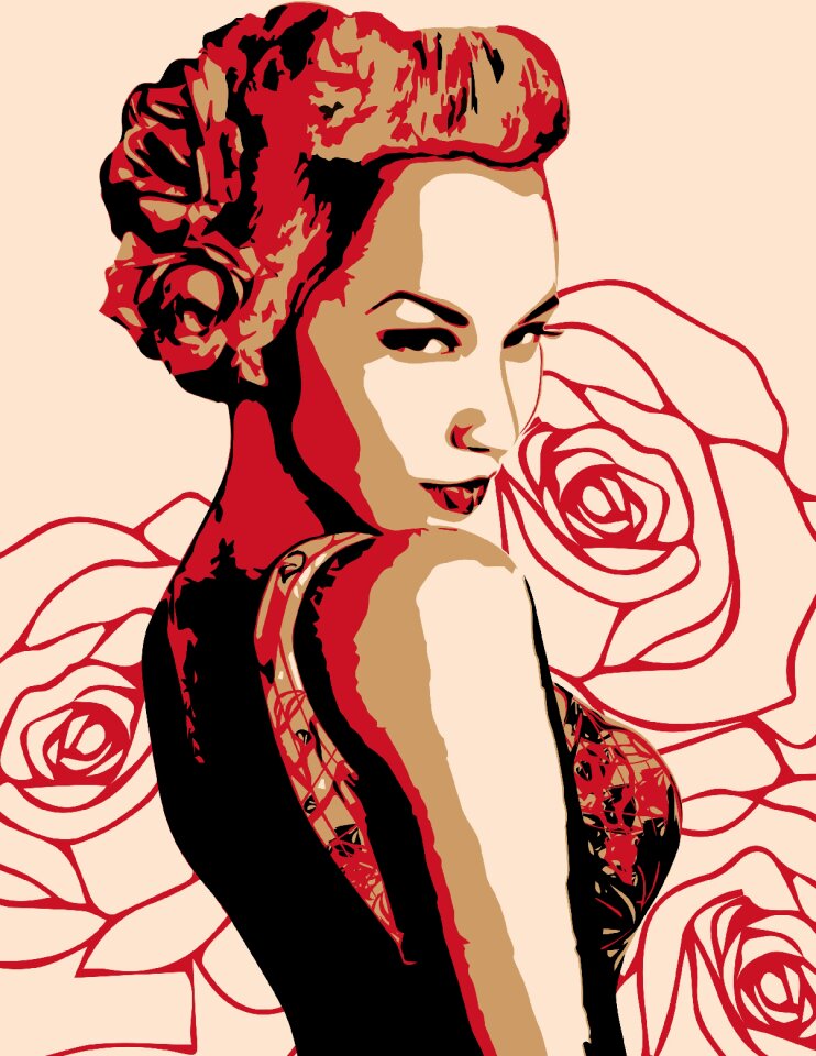 Glamour girl retro