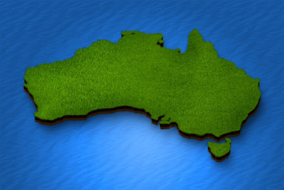 Country land australia map