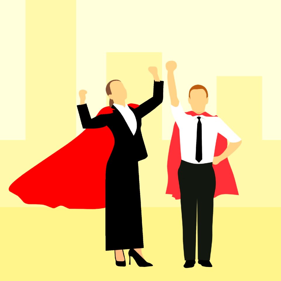 Woman celebration success