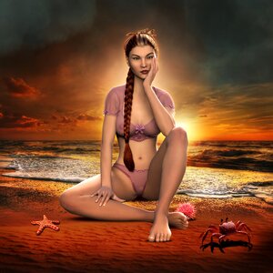 Sea woman sexy