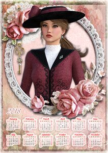 Vintage roses key