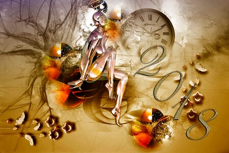 Wishes 2018 clock