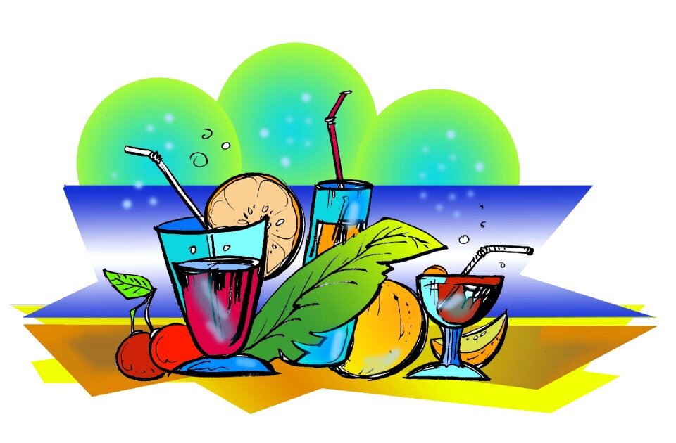 Coctail fruit Free illustrations