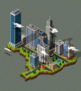 Skyline downtown art