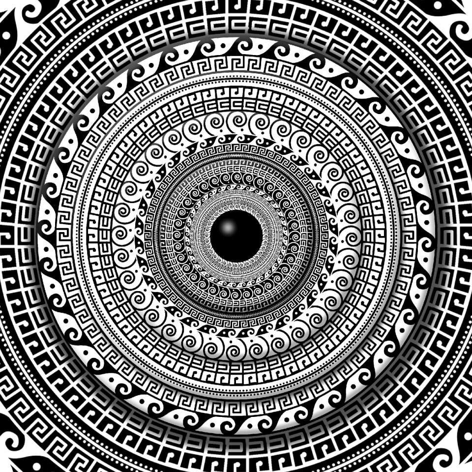 Round out art pattern