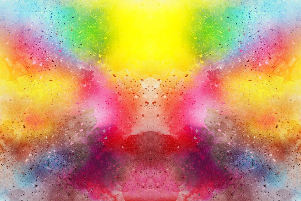 Watercolor vintage colorful