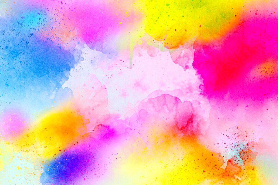 Watercolor vintage colorful