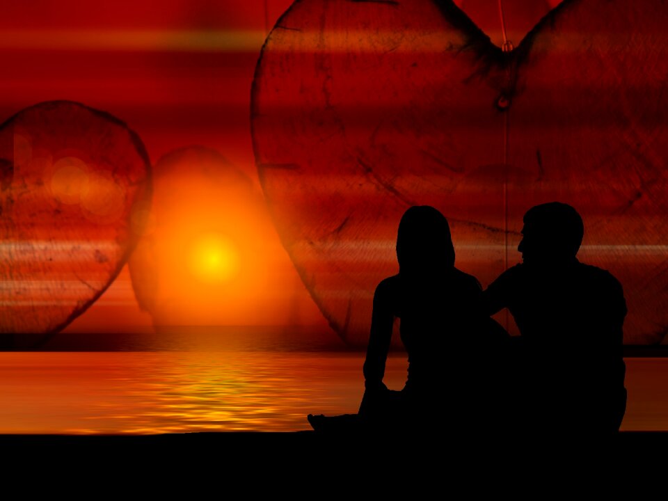 Lovers pair sky