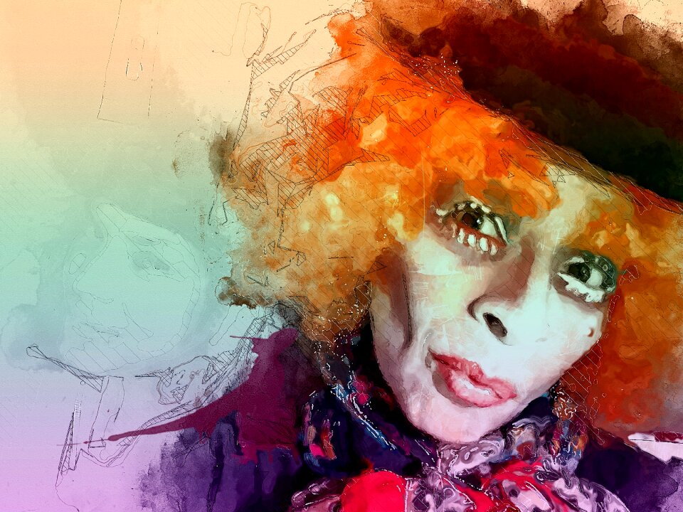 Fantasy clown Free illustrations
