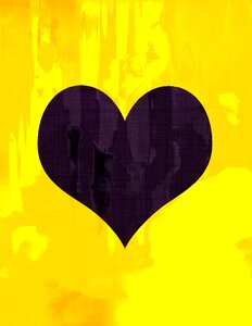 Love heart background yellow