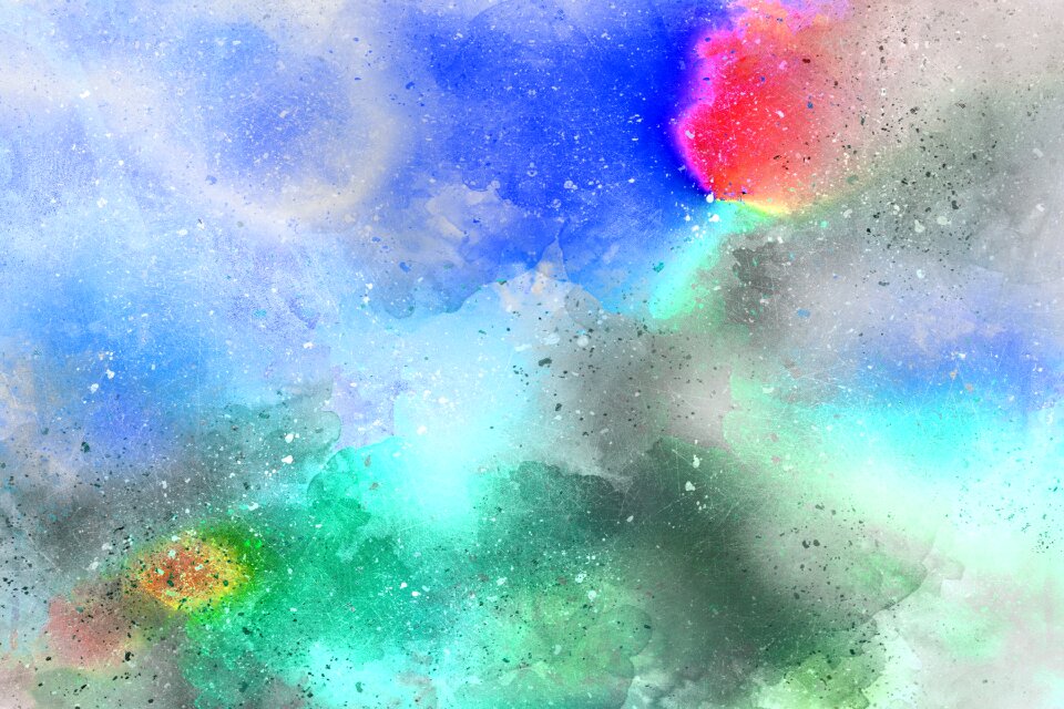 Watercolor vintage colorful