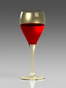 Glass red red wine