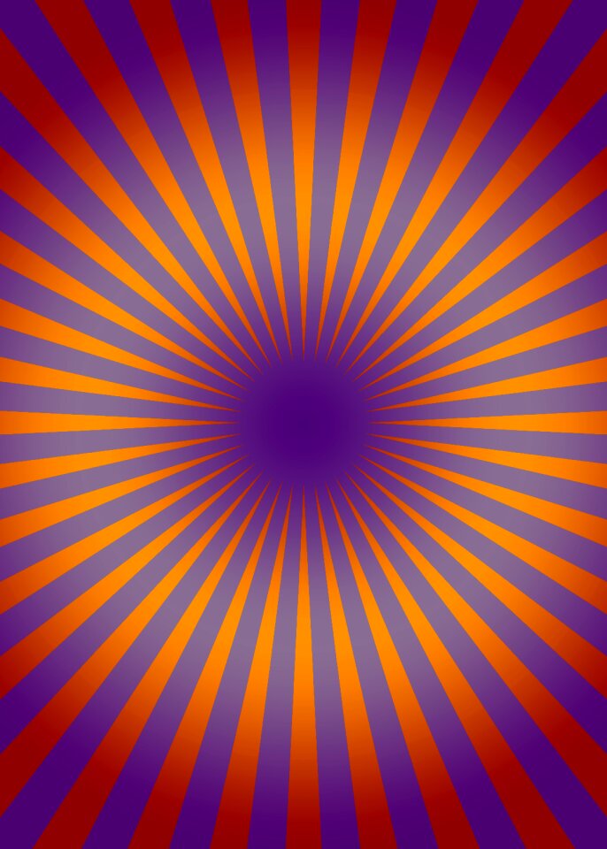 Rays orange purple
