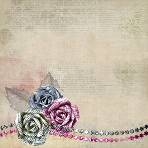 Pattern scrapbook roses