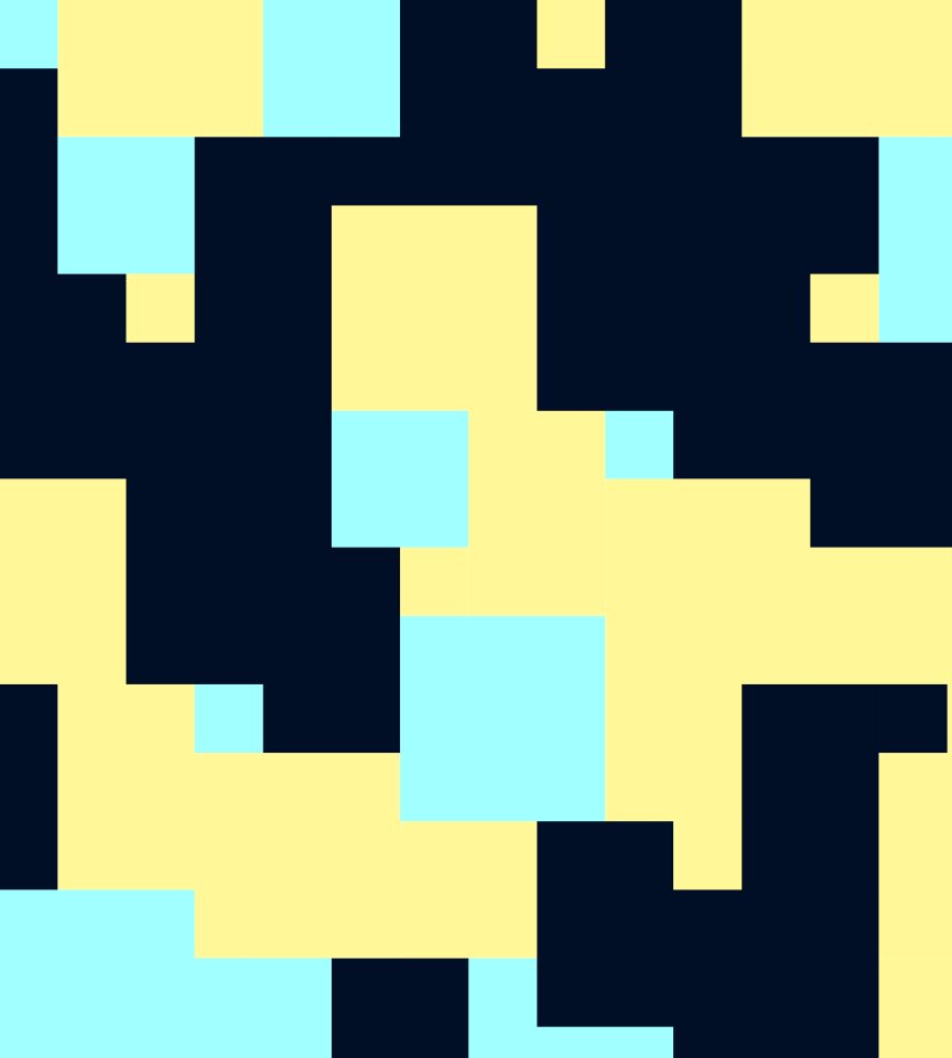 Mash up yellow blue