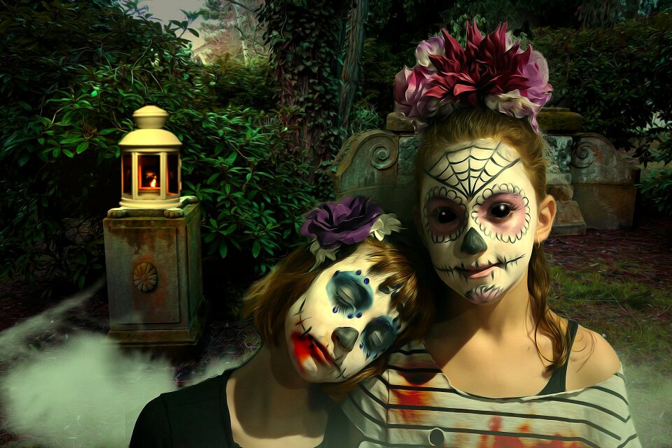 Fear horror sugar skull