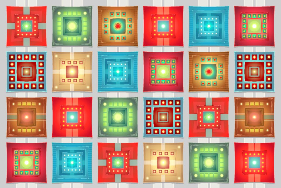 Colorful square texture