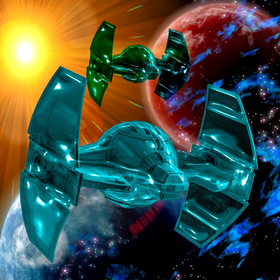 Distant science fiction utopia