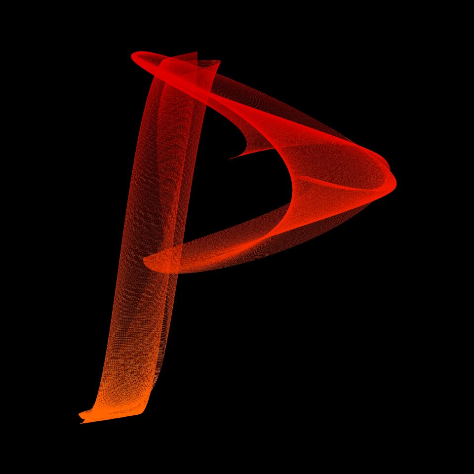 Alphabet lines wave
