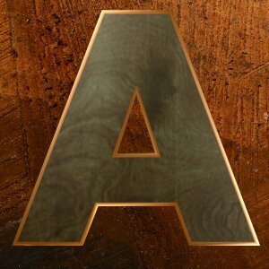 Wooden alphabet alphabet letters