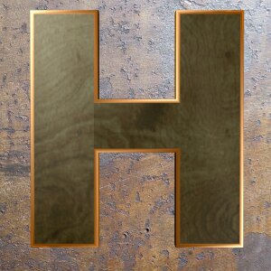 Alphabet letter wooden
