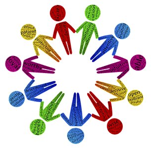 Uniqueness diverse group of people group of people