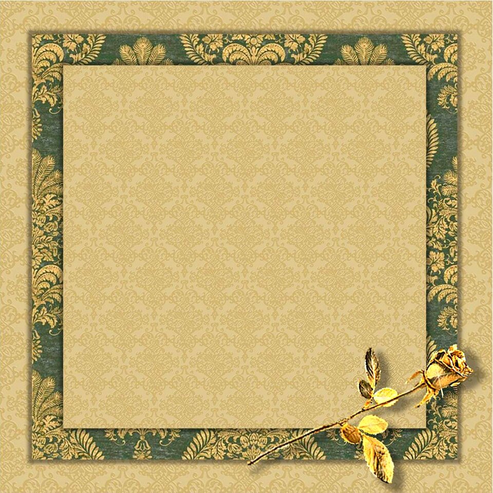 Green gold rose Free illustrations
