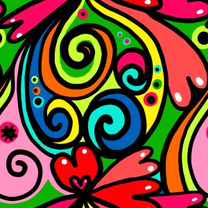 Pattern cartoon colourful