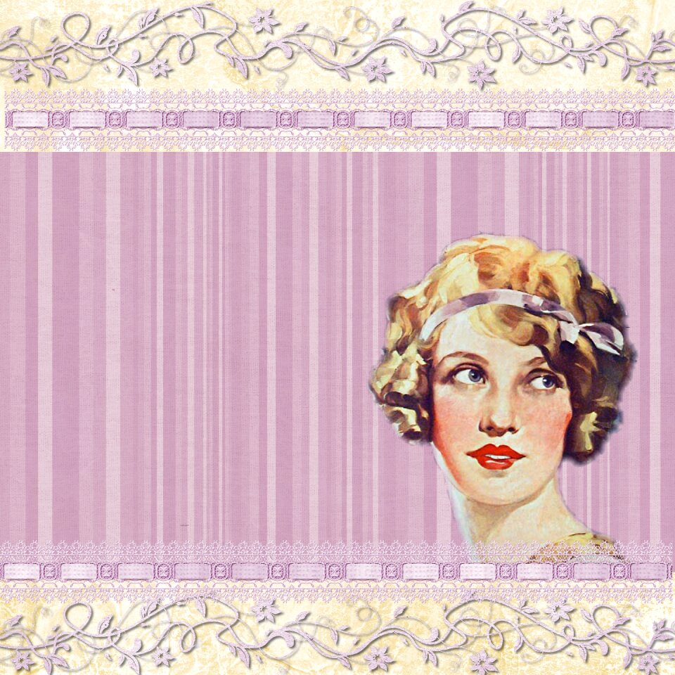 Woman twenties scrapbook