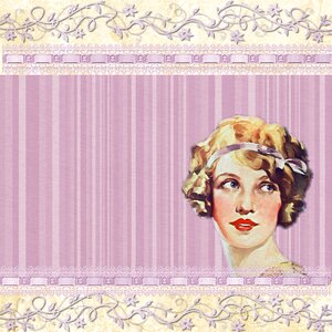 Woman twenties scrapbook