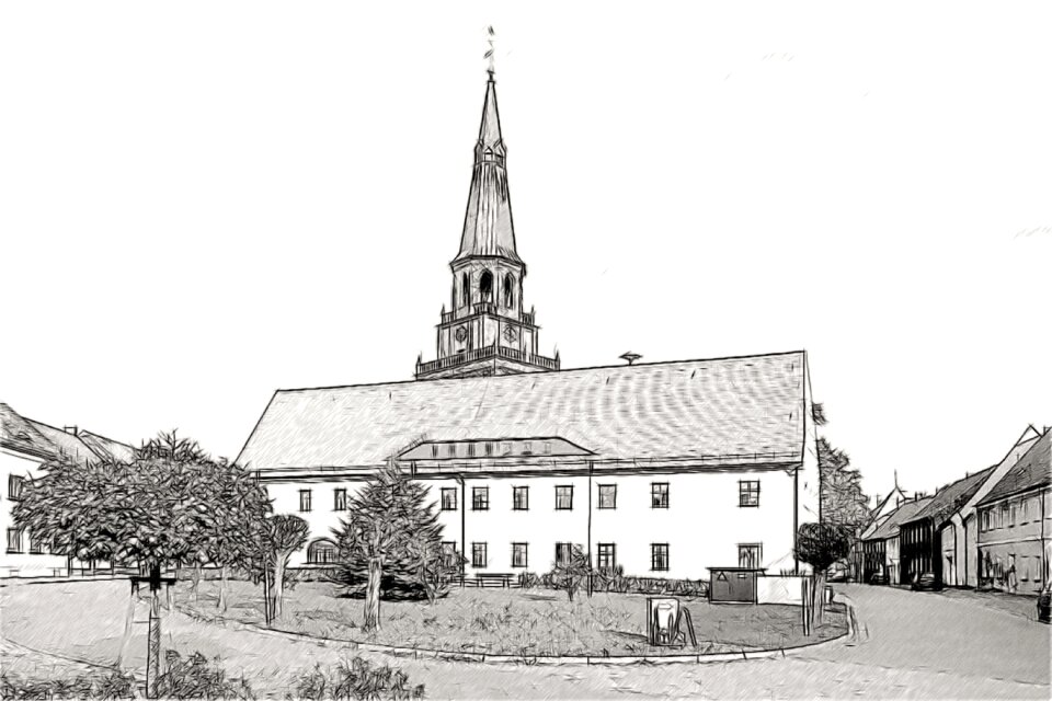 Sketch architecture building