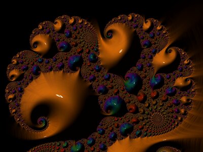 Color fractal structures brown