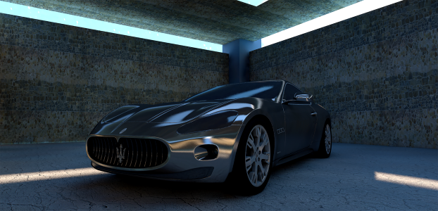 Sports car silver autos