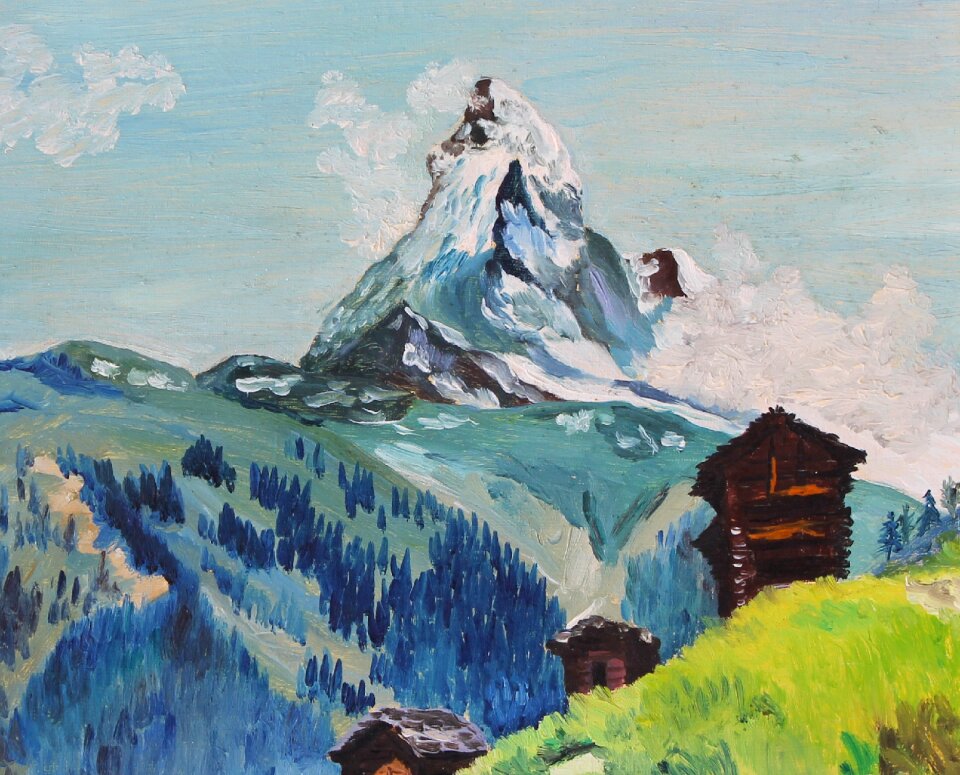 Chalet landscape snow
