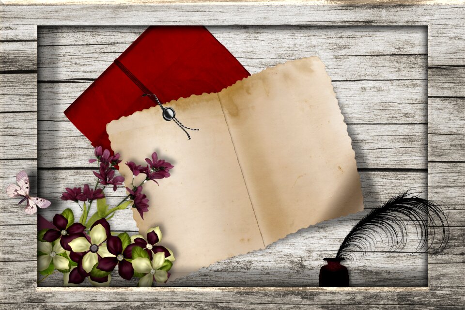 Decorative greeting card wood