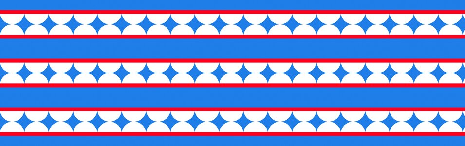 Diamond stripe blue banner
