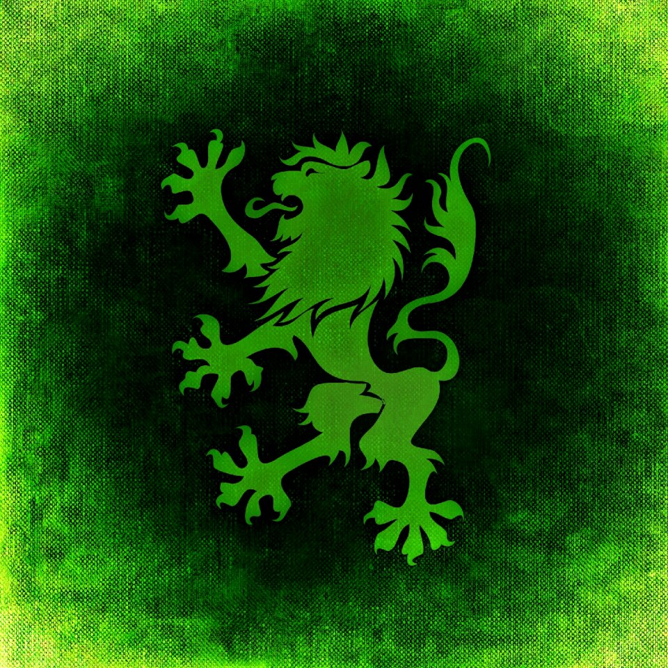 Animal green canvas