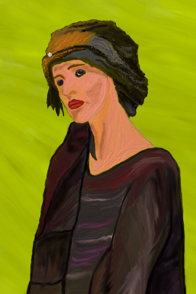 Young woman model head