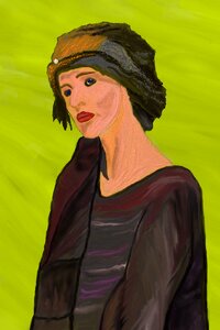 Young woman model head