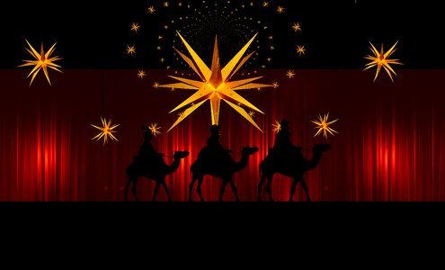 Holy three kings kings camel