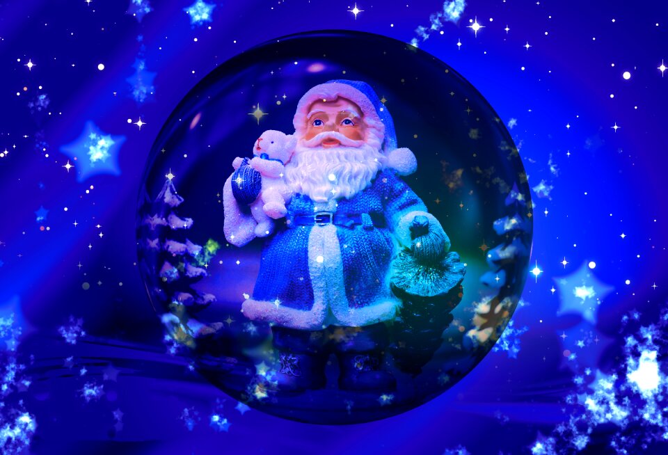 Christmas ornaments star blue