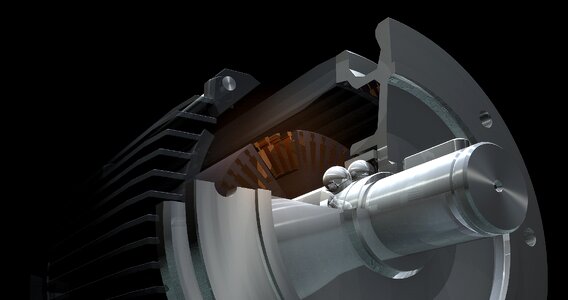 Ball bearings motor section